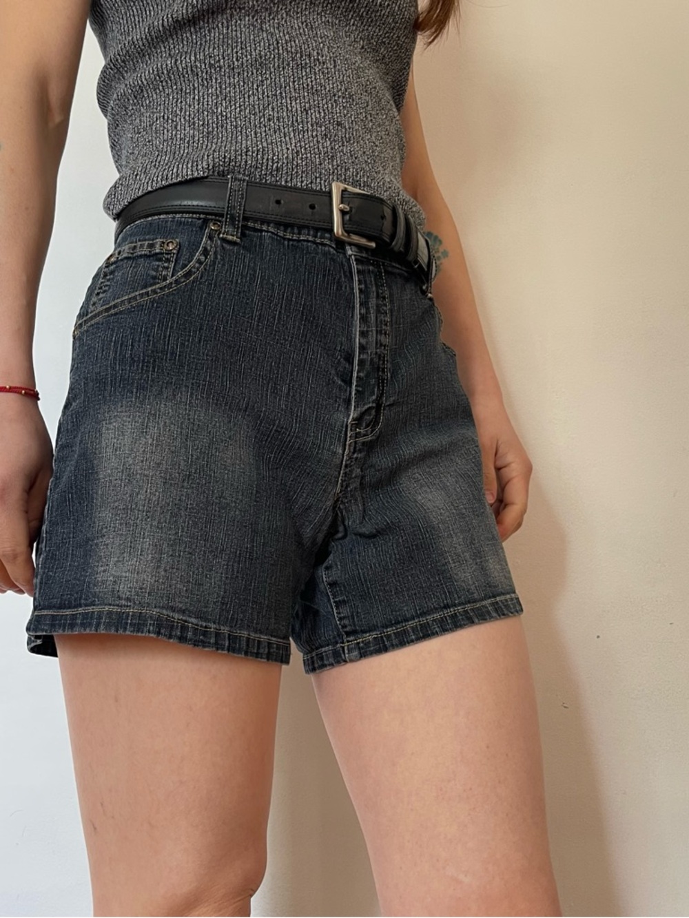 Women’s Dark Wash Denim Shorts - Classic Casual Fit